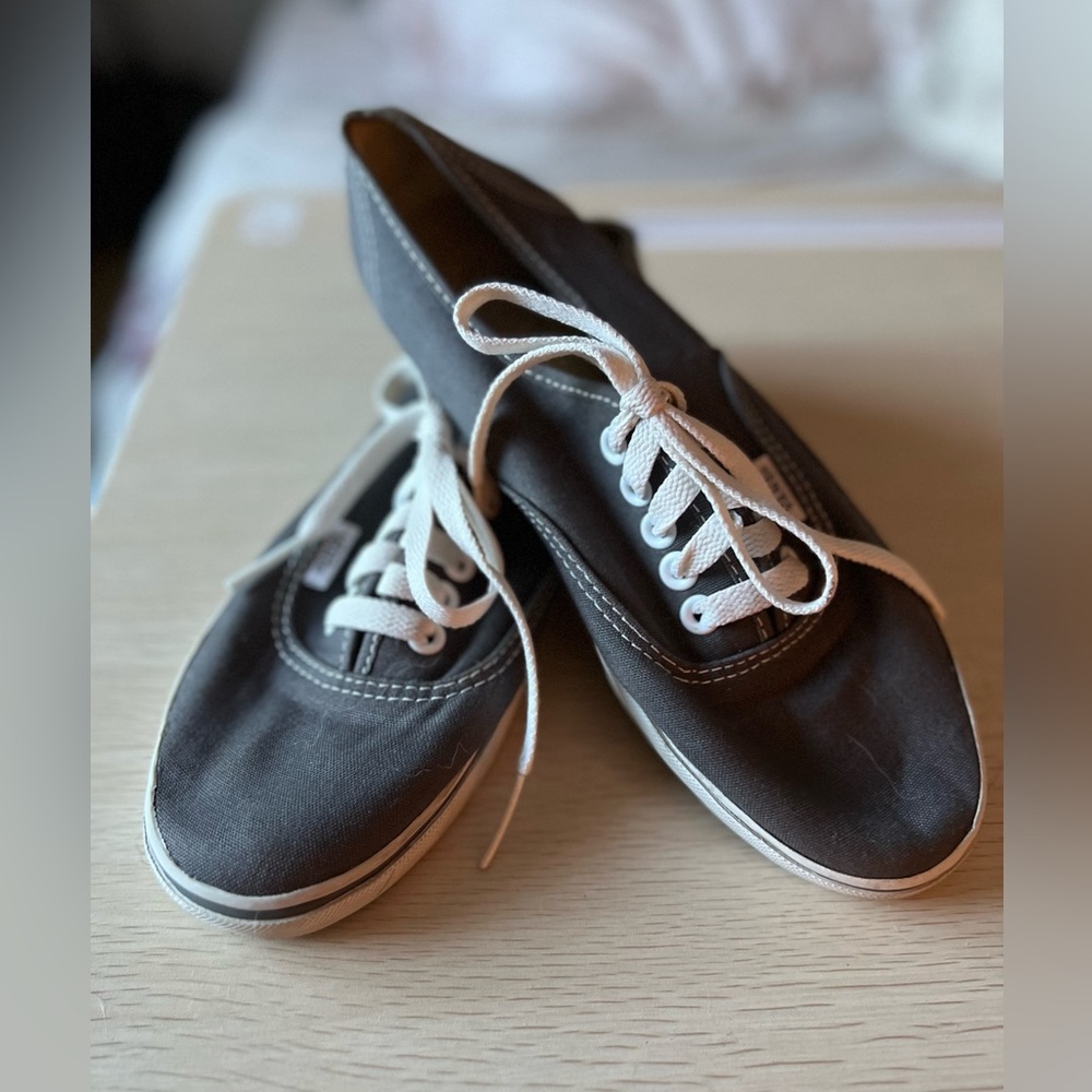 Gray low profile Vans